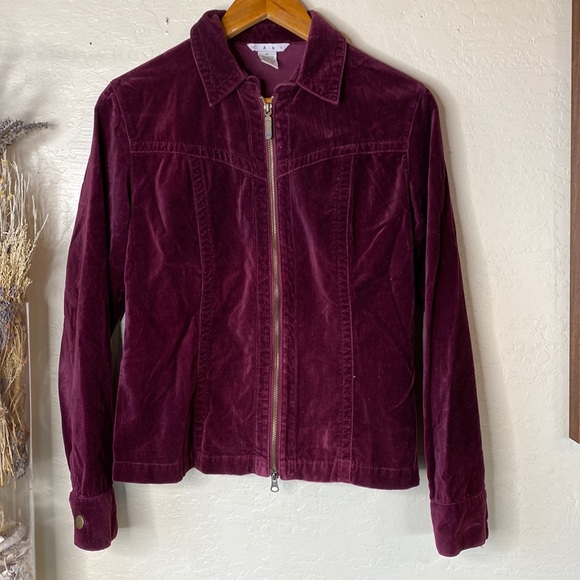 CAbi Jackets & Blazers - CAbi a velvet Zip jacket